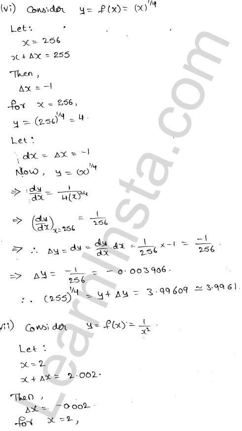RD Sharma Class 12 Solutions Chapter 14 Differentials Errors and Approximations Ex 14.1 1.11
