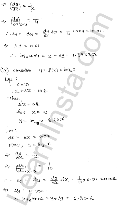 RD Sharma Class 12 Solutions Chapter 14 Differentials Errors and Approximations Ex 14.1 1.13