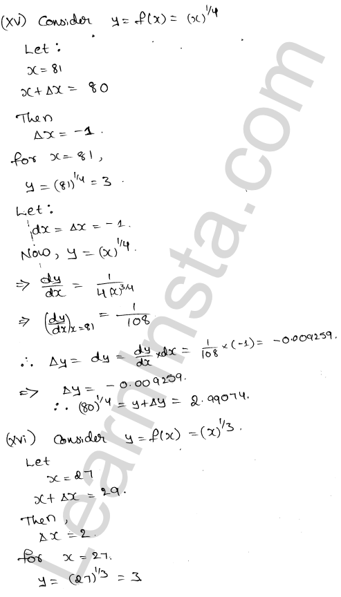 RD Sharma Class 12 Solutions Chapter 14 Differentials Errors and Approximations Ex 14.1 1.19