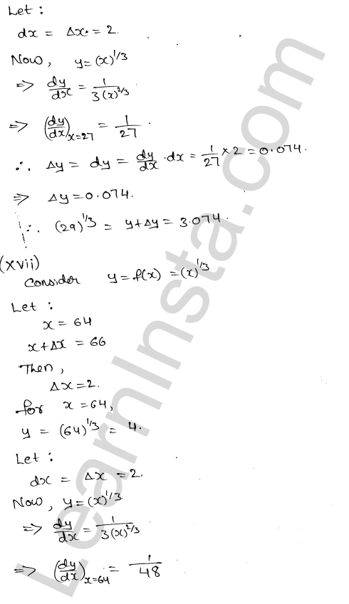 RD Sharma Class 12 Solutions Chapter 14 Differentials Errors and Approximations Ex 14.1 1.20