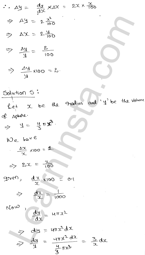 RD Sharma Class 12 Solutions Chapter 14 Differentials Errors and Approximations Ex 14.1 1.3