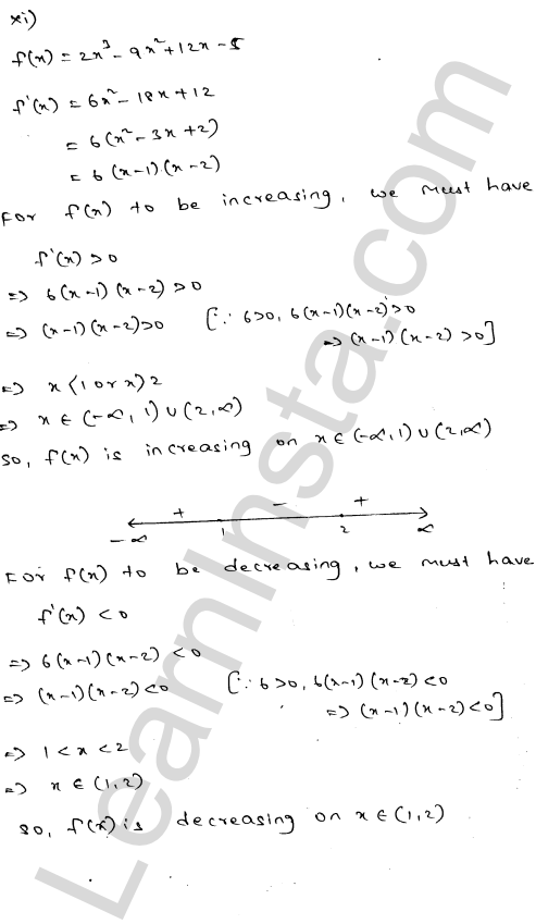 RD Sharma Class 12 Solutions Chapter 17 Increasing and Decreasing Functions Ex 17.2 1.11