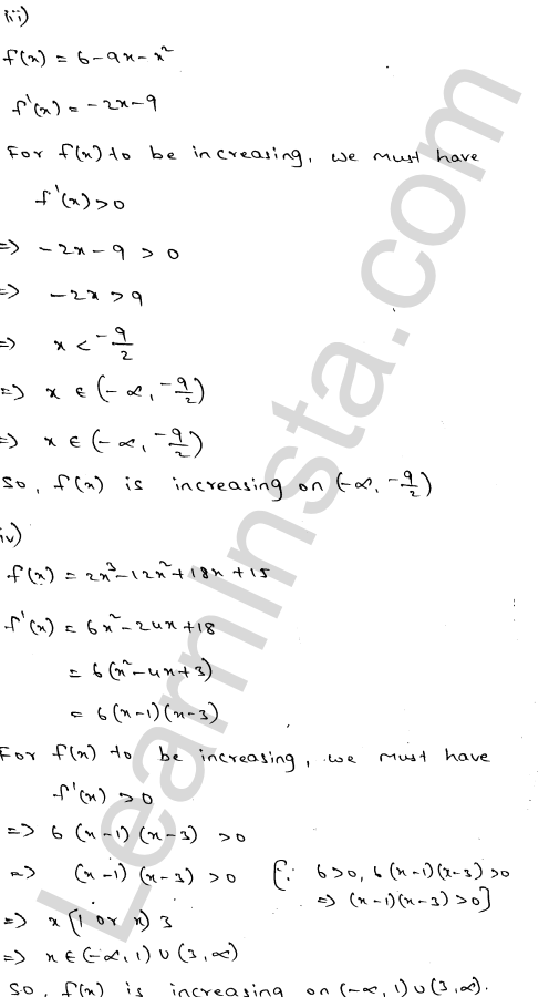 RD Sharma Class 12 Solutions Chapter 17 Increasing and Decreasing Functions Ex 17.2 1.3