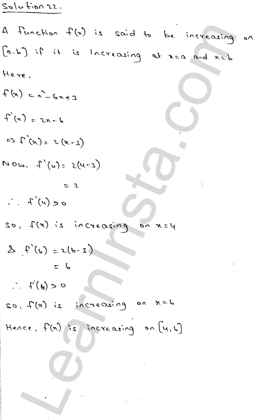 RD Sharma Class 12 Solutions Chapter 17 Increasing and Decreasing Functions Ex 17.2 1.42