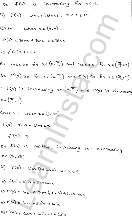 RD Sharma Class 12 Solutions Chapter 17 Increasing and Decreasing Functions Ex 17.2 1.53