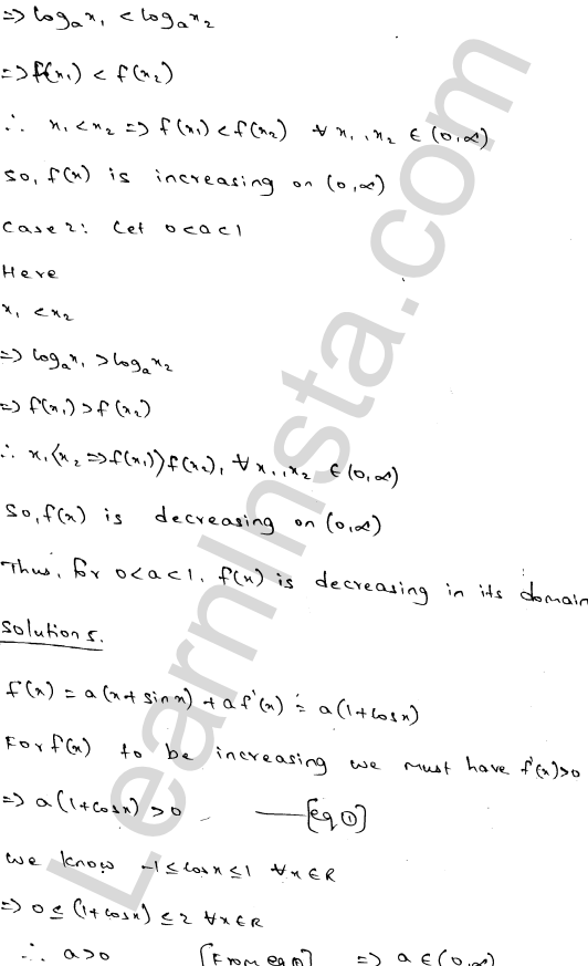 RD Sharma Class 12 Solutions Chapter 17 Increasing and Decreasing Functions VSAQ 1.4