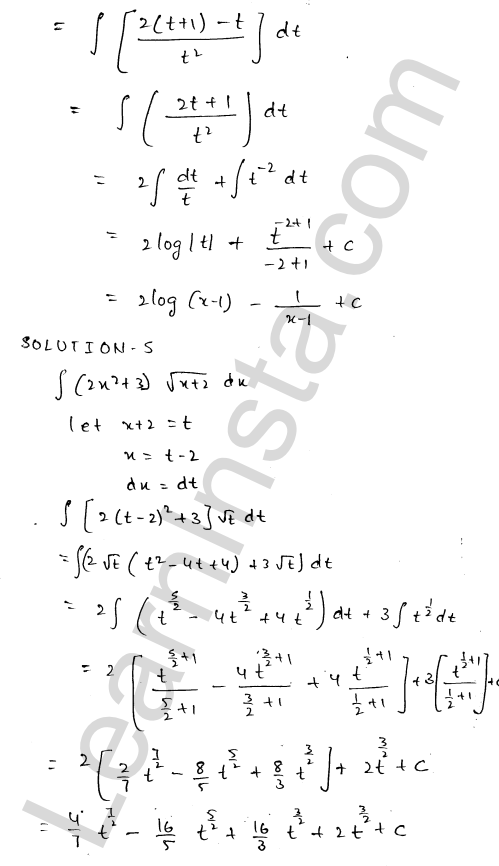RD Sharma Class 12 Solutions Chapter 19 Indefinite Integrals Ex 19.10 1.4