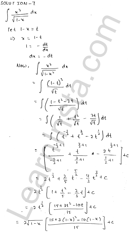 RD Sharma Class 12 Solutions Chapter 19 Indefinite Integrals Ex 19.10 1.6