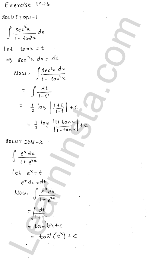 RD Sharma Class 12 Solutions Chapter 19 Indefinite Integrals Ex 19.16 1.1