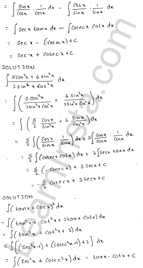 RD Sharma Class 12 Solutions Chapter 19 Indefinite Integrals Ex 19.2 1.11