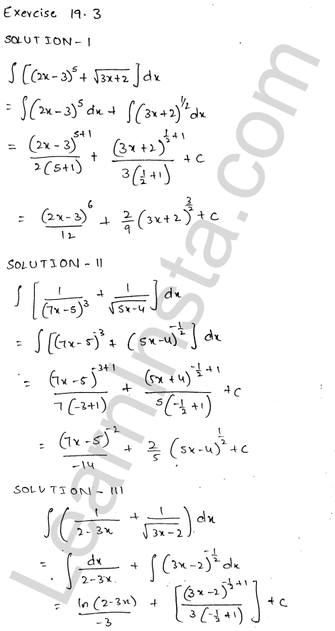 RD Sharma Class 12 Solutions Chapter 19 Indefinite Integrals Ex 19.3 1.1
