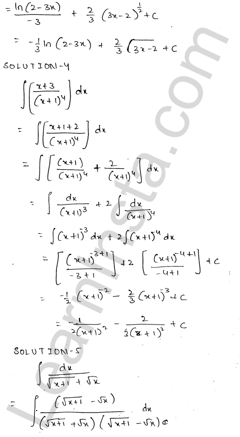 RD Sharma Class 12 Solutions Chapter 19 Indefinite Integrals Ex 19.3 1.2