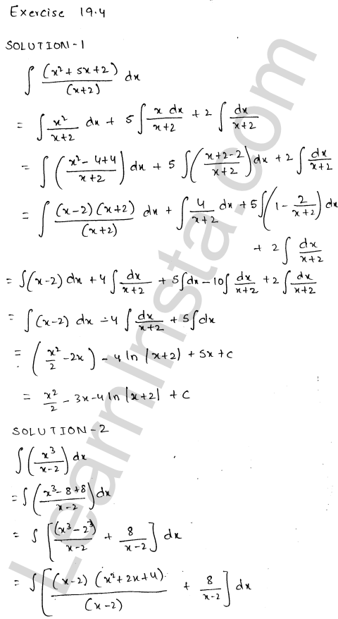 RD Sharma Class 12 Solutions Chapter 19 Indefinite Integrals Ex 19.4 1.1