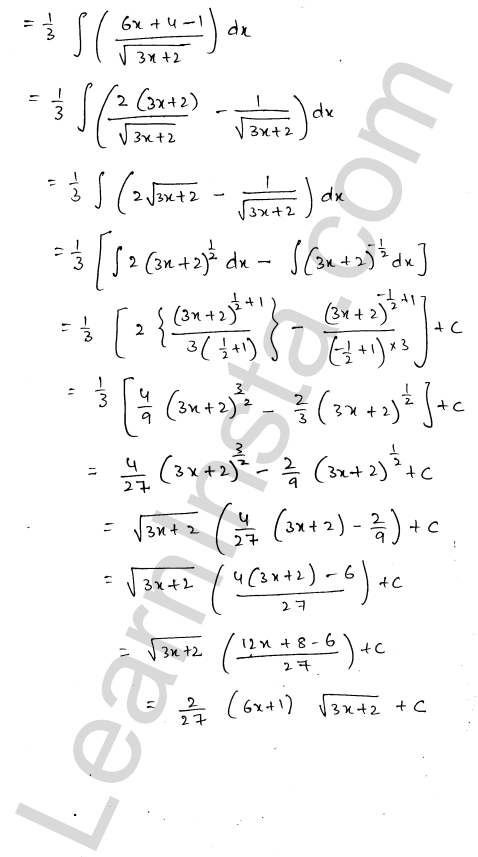 RD Sharma Class 12 Solutions Chapter 19 Indefinite Integrals Ex 19.5 1.4