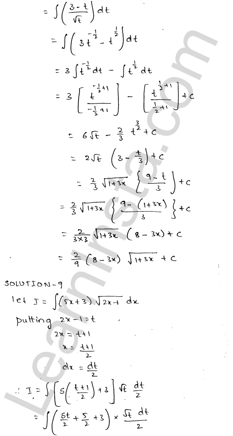 RD Sharma Class 12 Solutions Chapter 19 Indefinite Integrals Ex 19.5 1.7