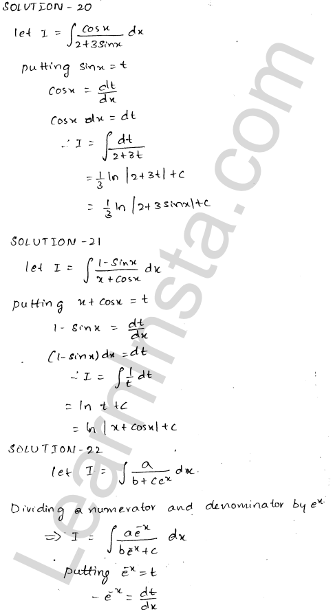 RD Sharma Class 12 Solutions Chapter 19 Indefinite Integrals Ex 19.8 1.10