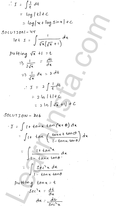 RD Sharma Class 12 Solutions Chapter 19 Indefinite Integrals Ex 19.8 1.21