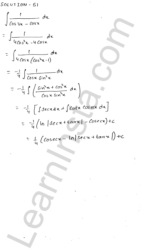 RD Sharma Class 12 Solutions Chapter 19 Indefinite Integrals Ex 19.8 1.24