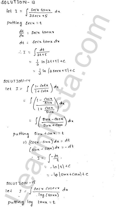 RD Sharma Class 12 Solutions Chapter 19 Indefinite Integrals Ex 19.8 1.7