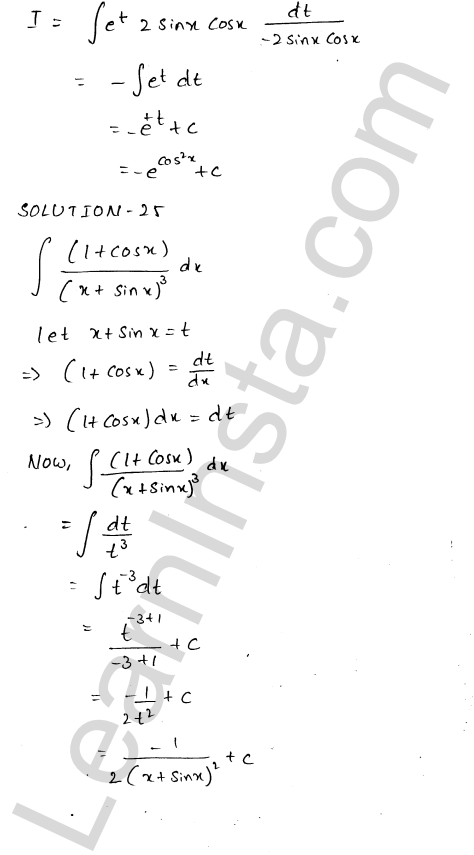RD Sharma Class 12 Solutions Chapter 19 Indefinite Integrals Ex 19.9 1.17