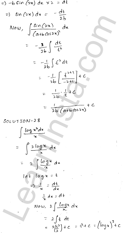 RD Sharma Class 12 Solutions Chapter 19 Indefinite Integrals Ex 19.9 1.19