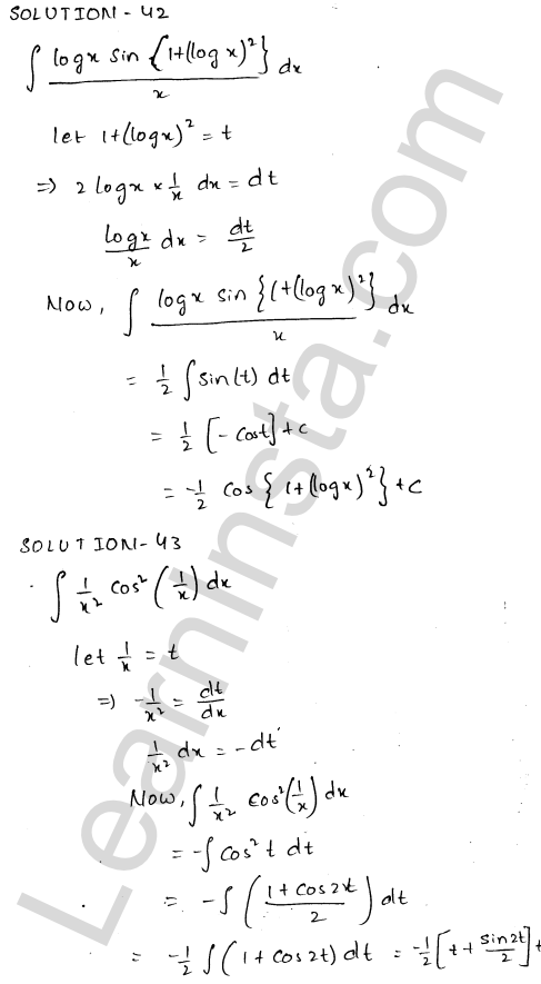 RD Sharma Class 12 Solutions Chapter 19 Indefinite Integrals Ex 19.9 1.27