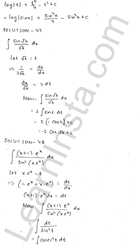 RD Sharma Class 12 Solutions Chapter 19 Indefinite Integrals Ex 19.9 1.30