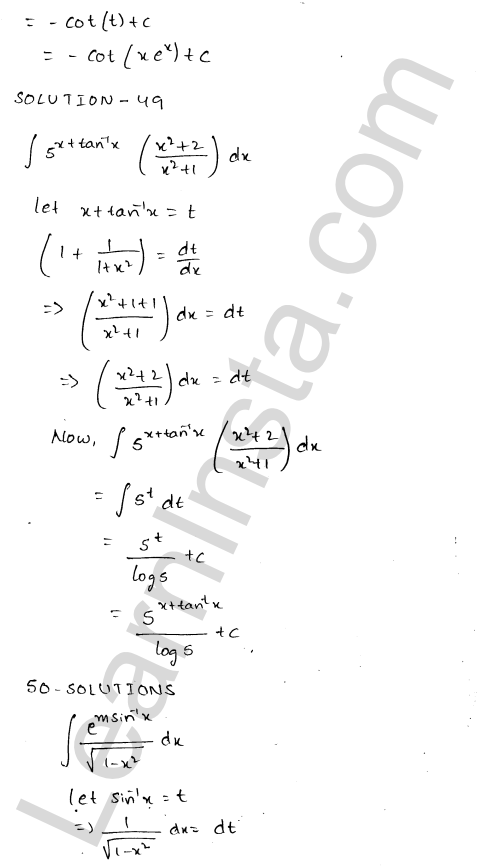 RD Sharma Class 12 Solutions Chapter 19 Indefinite Integrals Ex 19.9 1.31