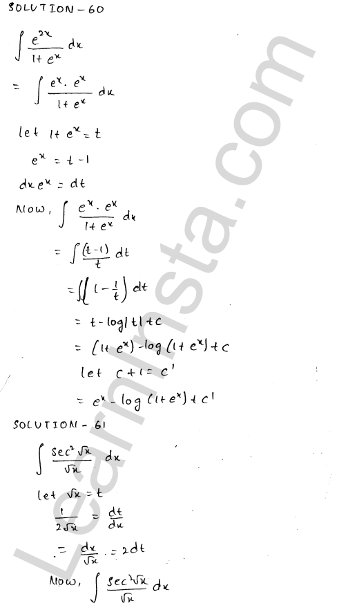 RD Sharma Class 12 Solutions Chapter 19 Indefinite Integrals Ex 19.9 1.37