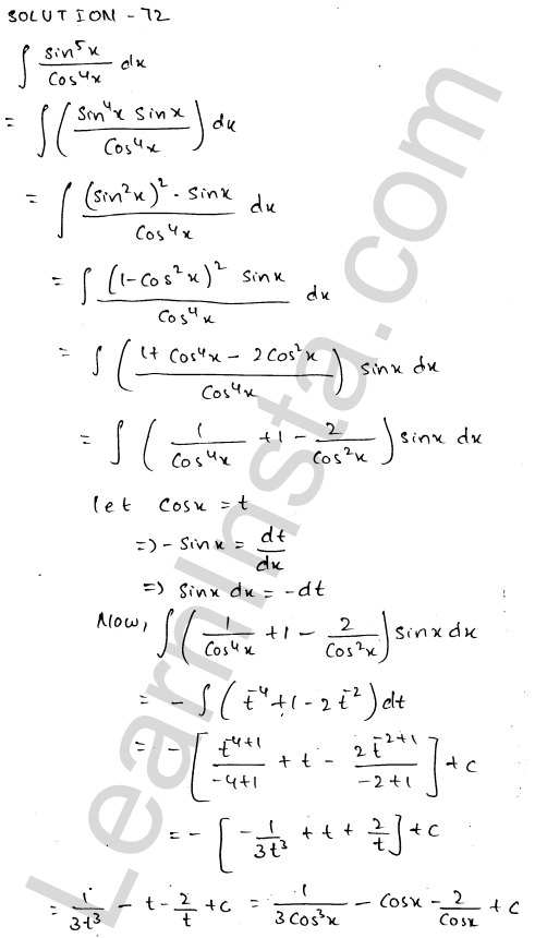 RD Sharma Class 12 Solutions Chapter 19 Indefinite Integrals Ex 19.9 1.46