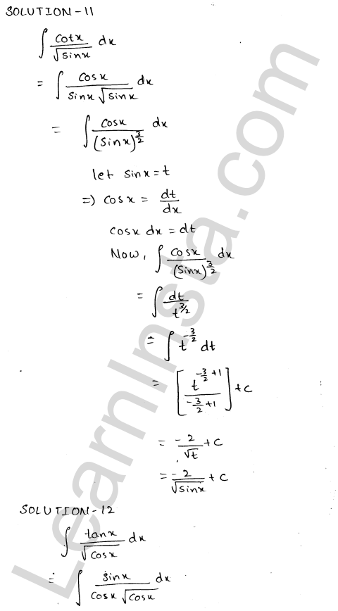 RD Sharma Class 12 Solutions Chapter 19 Indefinite Integrals Ex 19.9 1.7