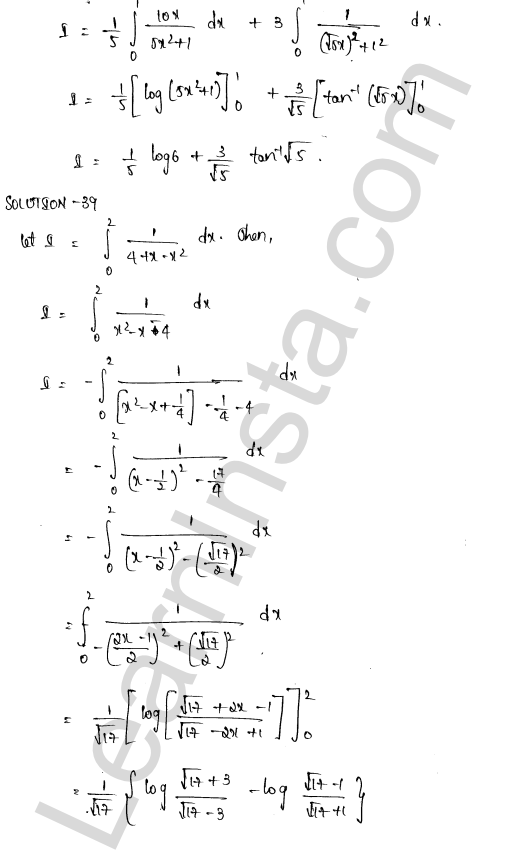 RD Sharma Class 12 Solutions Chapter 20 Definite Integrals Ex 20.1 1.22