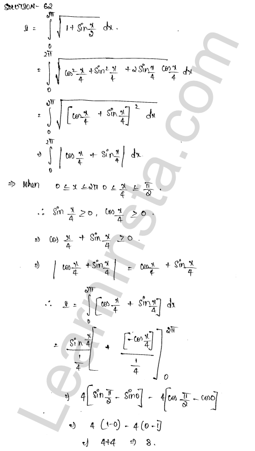 RD Sharma Class 12 Solutions Chapter 20 Definite Integrals Ex 20.1 1.37