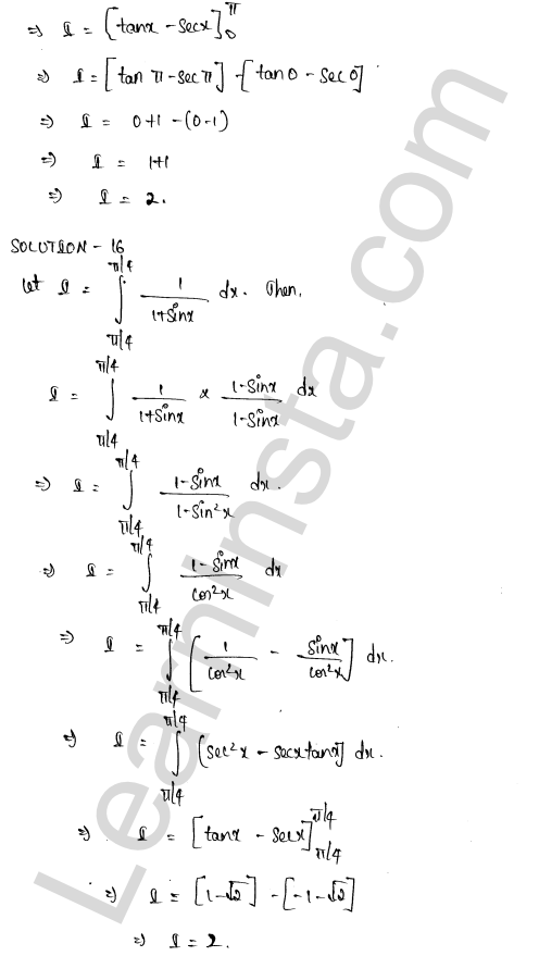 RD Sharma Class 12 Solutions Chapter 20 Definite Integrals Ex 20.1 1.8