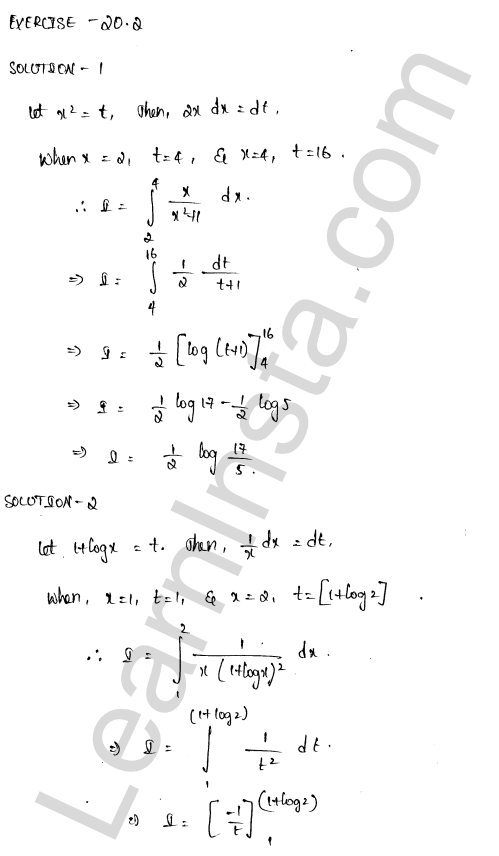 RD Sharma Class 12 Solutions Chapter 20 Definite Integrals Ex 20.2 1.1