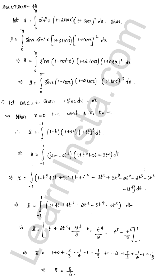 RD Sharma Class 12 Solutions Chapter 20 Definite Integrals Ex 20.2 1.36