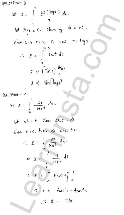 RD Sharma Class 12 Solutions Chapter 20 Definite Integrals Ex 20.2 1.7