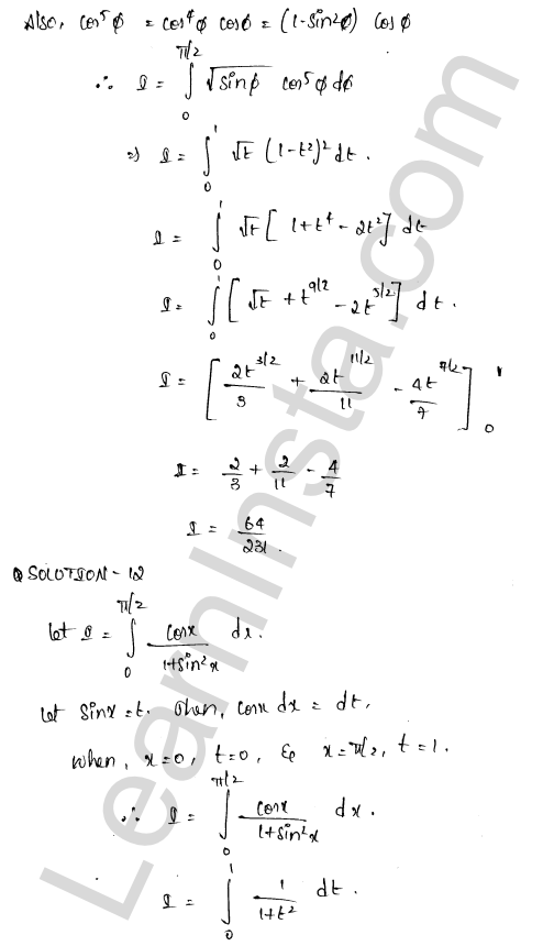 RD Sharma Class 12 Solutions Chapter 20 Definite Integrals Ex 20.2 1.9