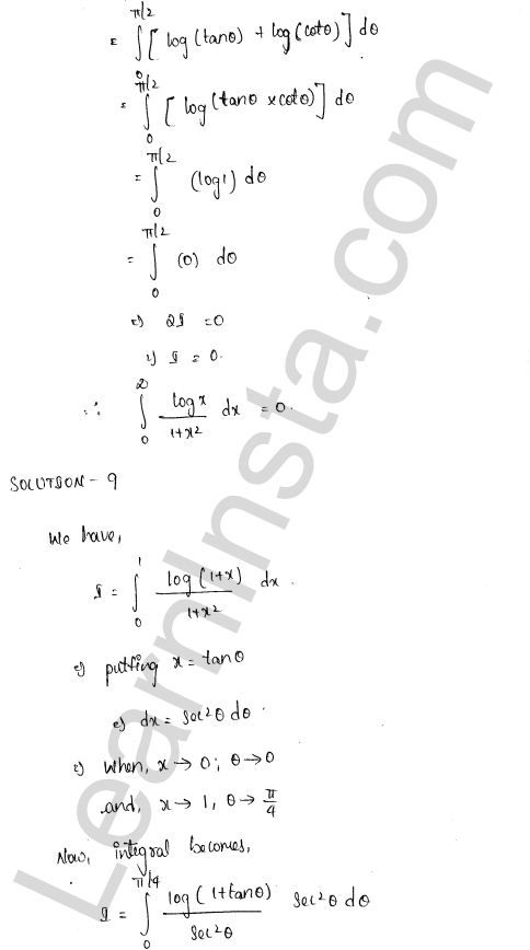 RD Sharma Class 12 Solutions Chapter 20 Definite Integrals Ex 20.5 1.8