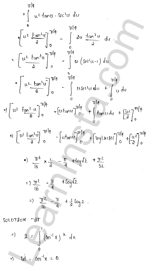 RD Sharma Class 12 Solutions Chapter 20 Definite Integrals Revision Exercise 1.18