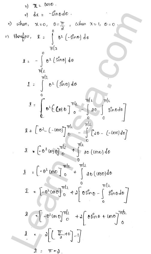 RD Sharma Class 12 Solutions Chapter 20 Definite Integrals Revision Exercise 1.19