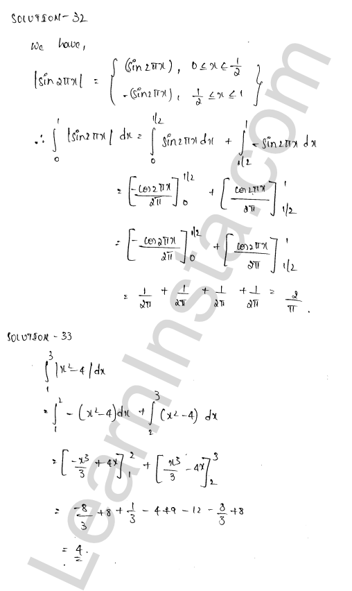 RD Sharma Class 12 Solutions Chapter 20 Definite Integrals Revision Exercise 1.24