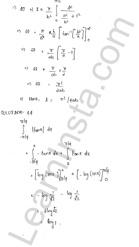 RD Sharma Class 12 Solutions Chapter 20 Definite Integrals Revision Exercise 1.32