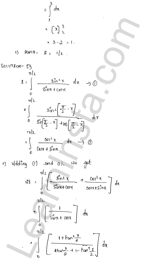 RD Sharma Class 12 Solutions Chapter 20 Definite Integrals Revision Exercise 1.39