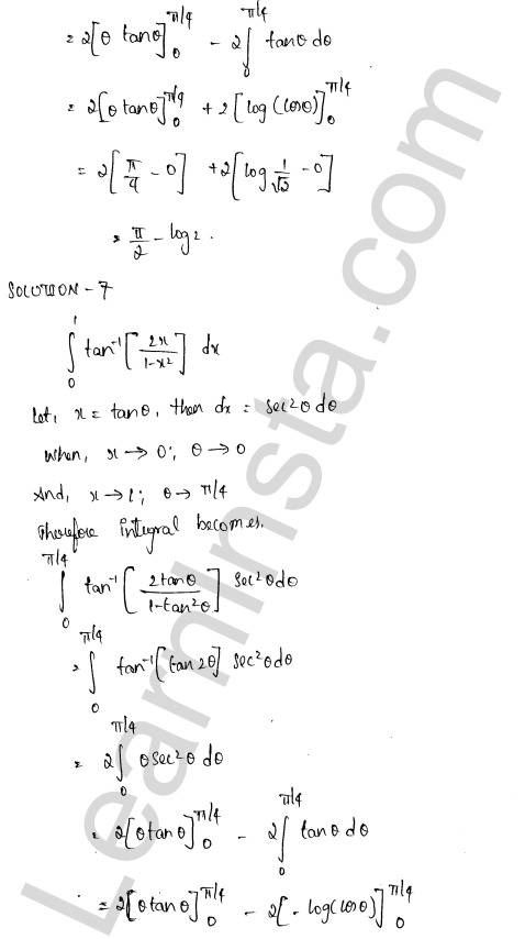 RD Sharma Class 12 Solutions Chapter 20 Definite Integrals Revision Exercise 1.4