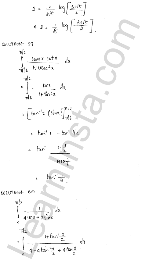 RD Sharma Class 12 Solutions Chapter 20 Definite Integrals Revision Exercise 1.45