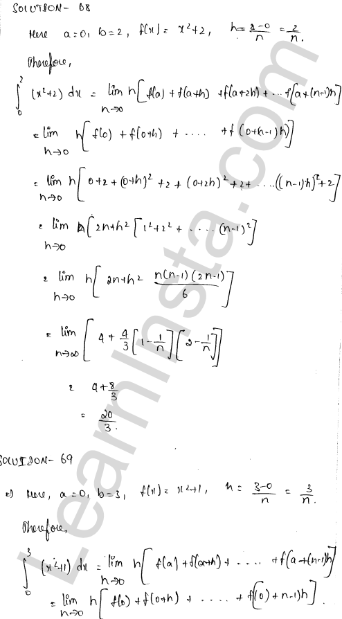 RD Sharma Class 12 Solutions Chapter 20 Definite Integrals Revision Exercise 1.50