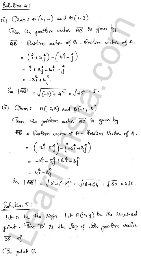 RD Sharma Class 12 Solutions Chapter 23 Algebra of Vectors Ex 23.5 1.2