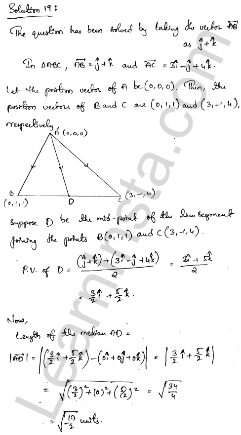 RD Sharma Class 12 Solutions Chapter 23 Algebra of Vectors Ex 23.6 1.10