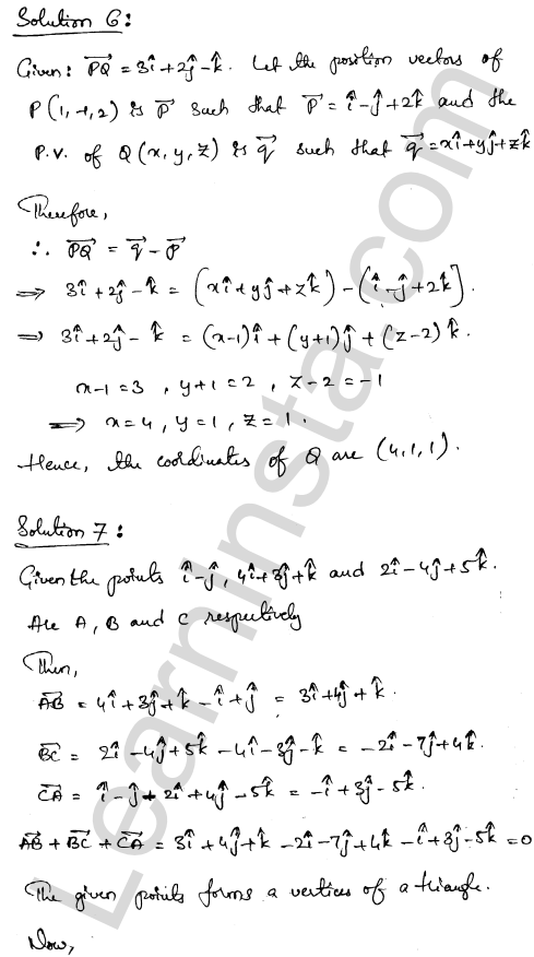 RD Sharma Class 12 Solutions Chapter 23 Algebra of Vectors Ex 23.6 1.2